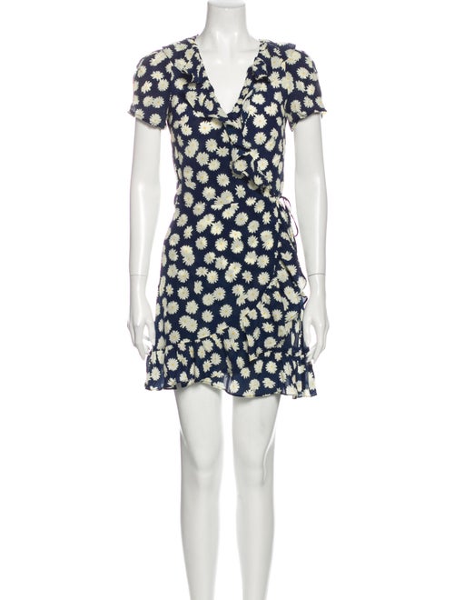 Réalisation Par Silk Mini Dress Blue