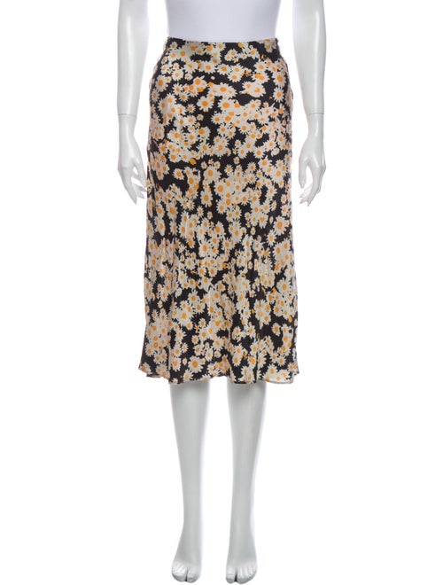 Réalisation Par Silk Midi Length Skirt Black