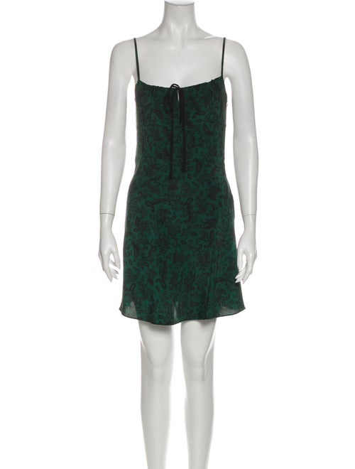 Réalisation Par Silk Mini Dress Green