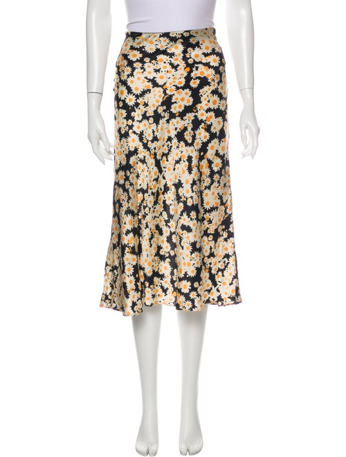 Réalisation Par Silk Midi Length Skirt Black