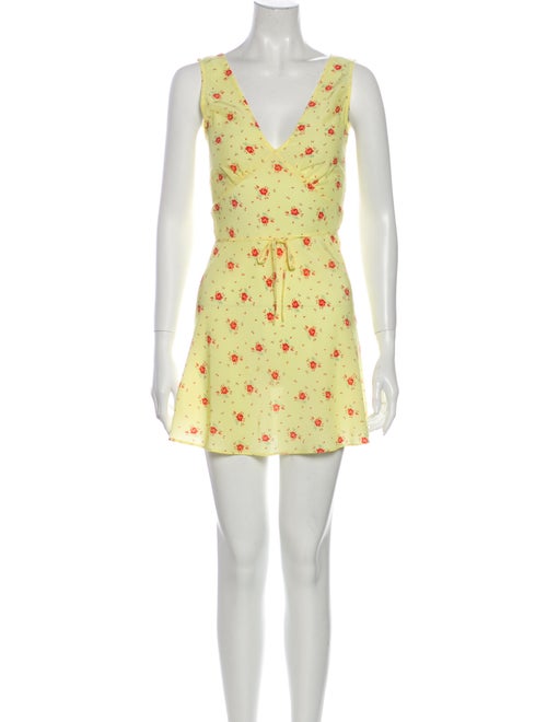 Réalisation Par Silk Mini Dress Yellow
