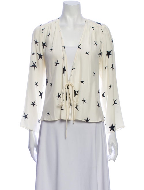 Réalisation Par Silk Printed Blouse