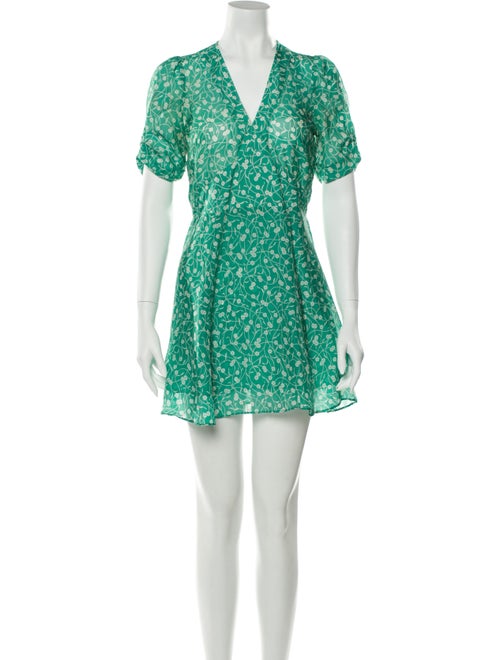Réalisation Par Silk Mini Dress Green