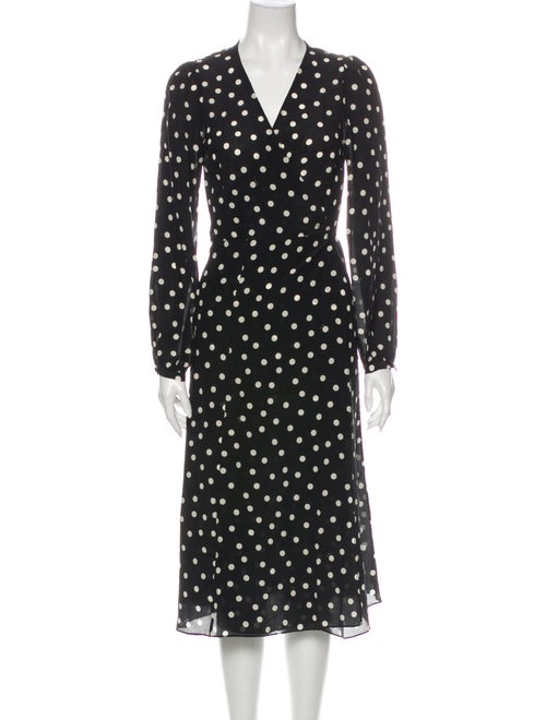 Réalisation Par Silk Midi Length Dress Black