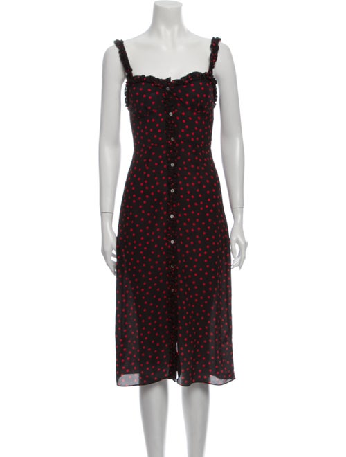 Réalisation Par Silk Midi Length Dress Black