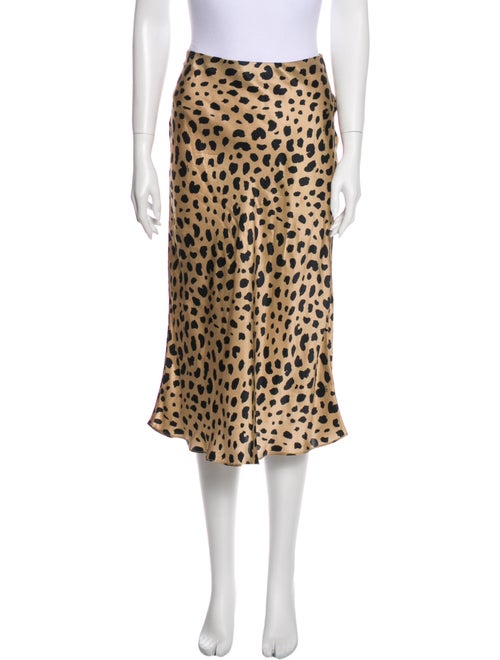Réalisation Par Silk Knee-Length Skirt Brown