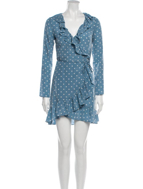 Réalisation Par Silk Mini Dress Blue