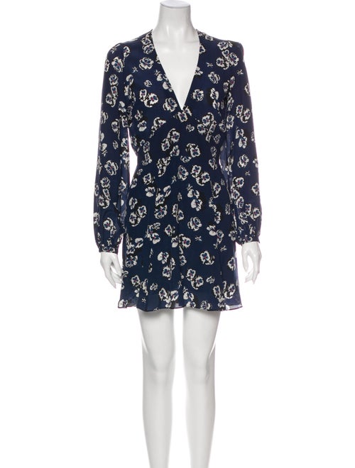 Réalisation Par Silk Mini Dress Blue