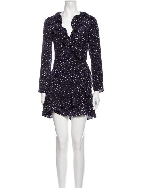 Réalisation Par Silk Mini Dress Blue