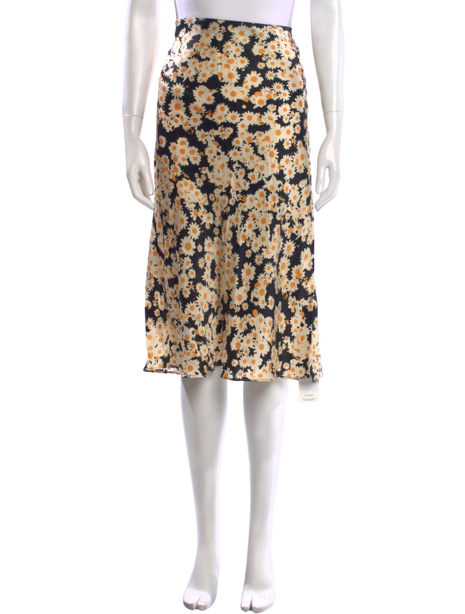 Réalisation Par Silk Knee-Length Skirt