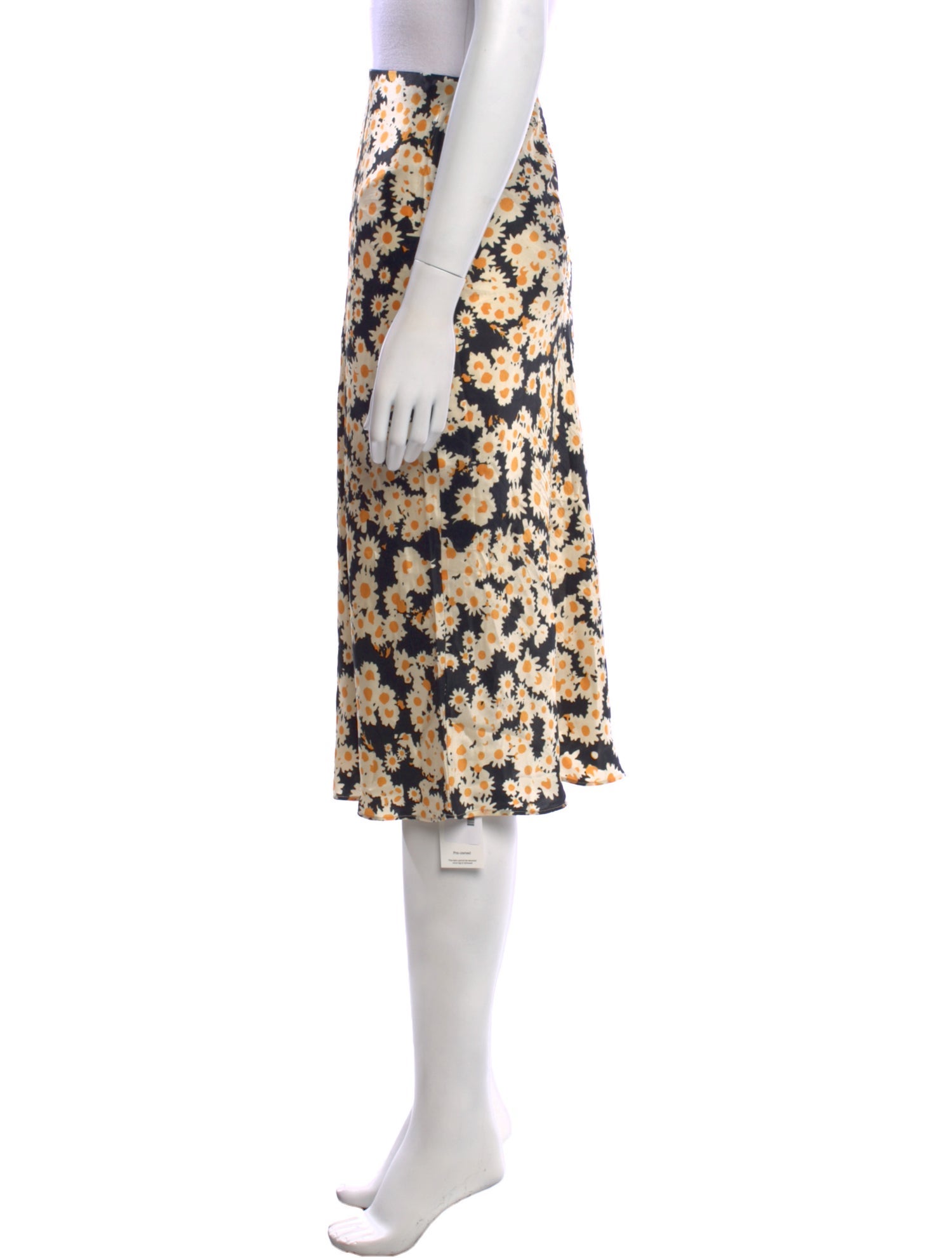 Réalisation Par Silk Knee-Length Skirt