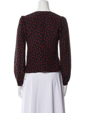 Réalisation Par Silk Polka Dot Print Crop Top