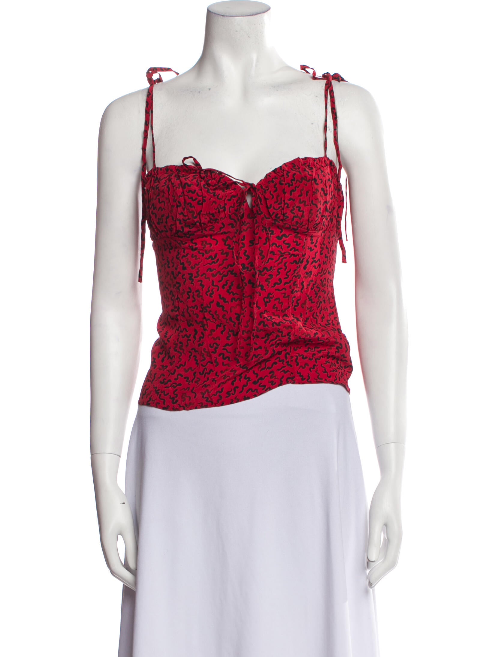 Réalisation Par Silk Floral Print Crop Top