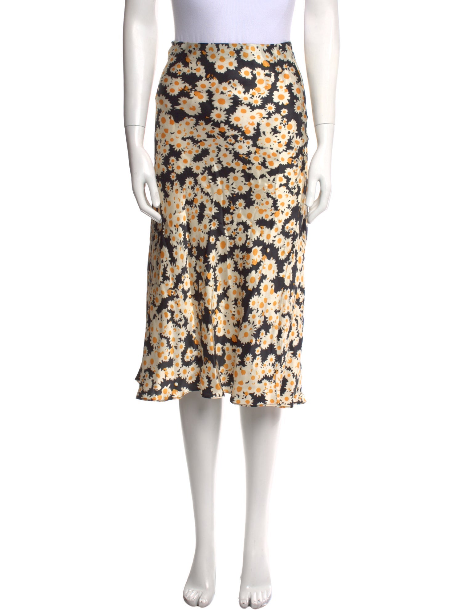 Réalisation Par Silk Knee-Length Skirt