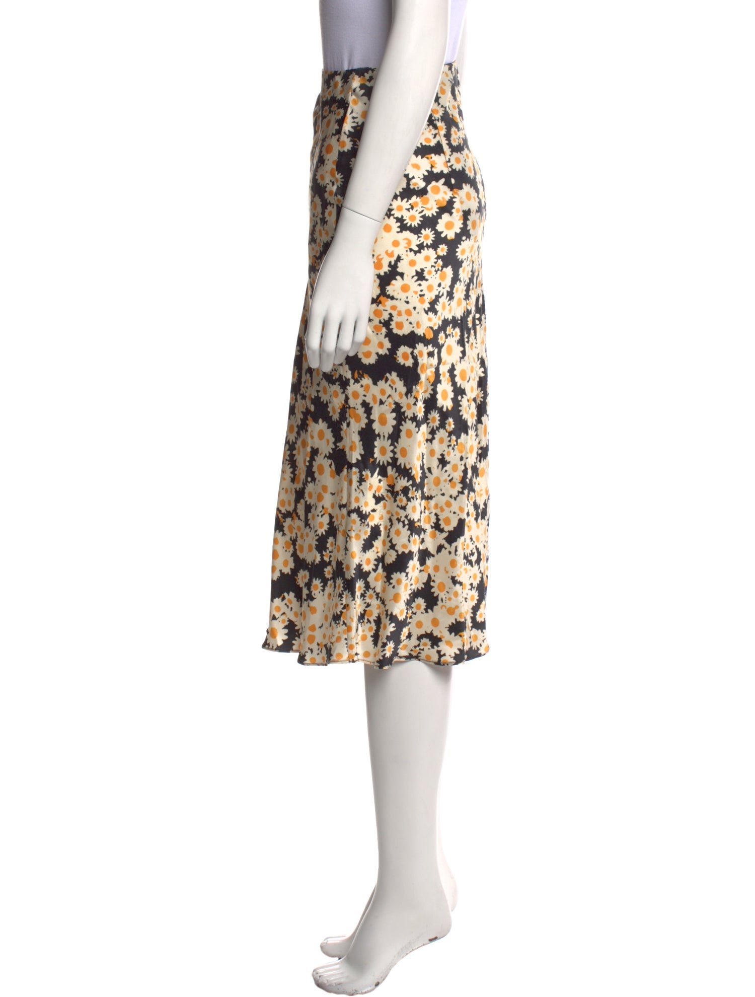 Réalisation Par Silk Knee-Length Skirt