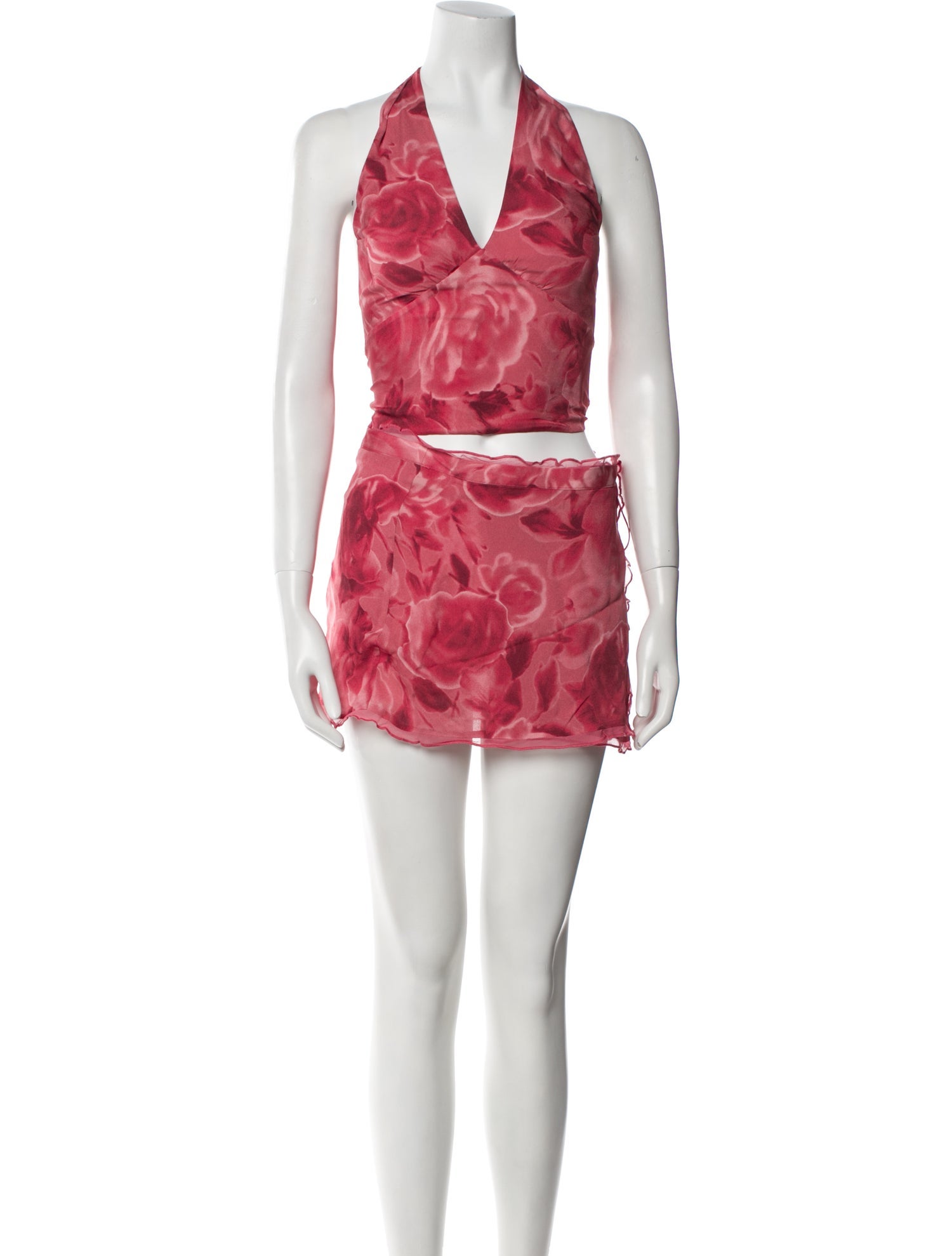 Réalisation Par Silk Floral Print Skirt Set