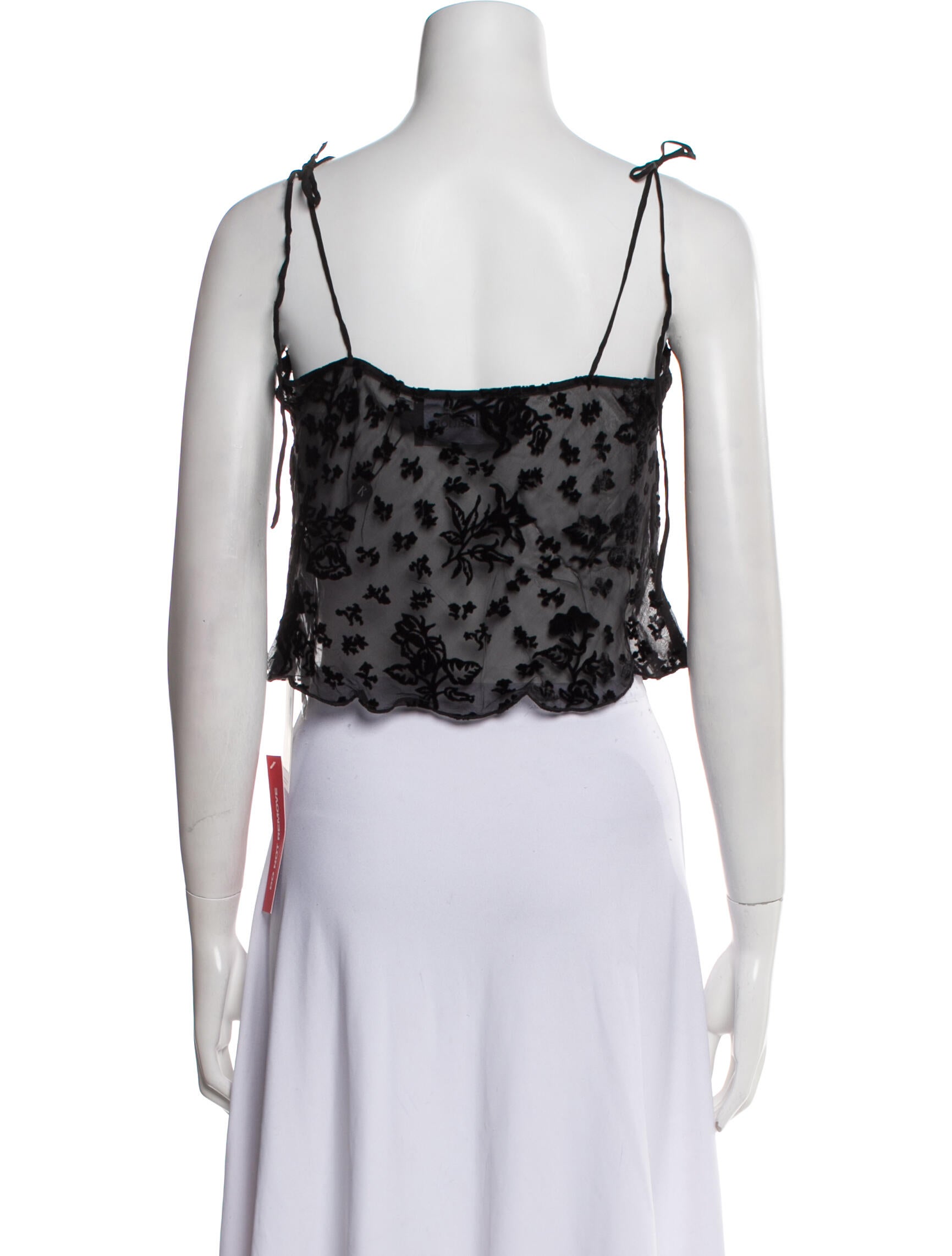 Réalisation Par Floral Print Square Neckline Crop Top w/ Tags