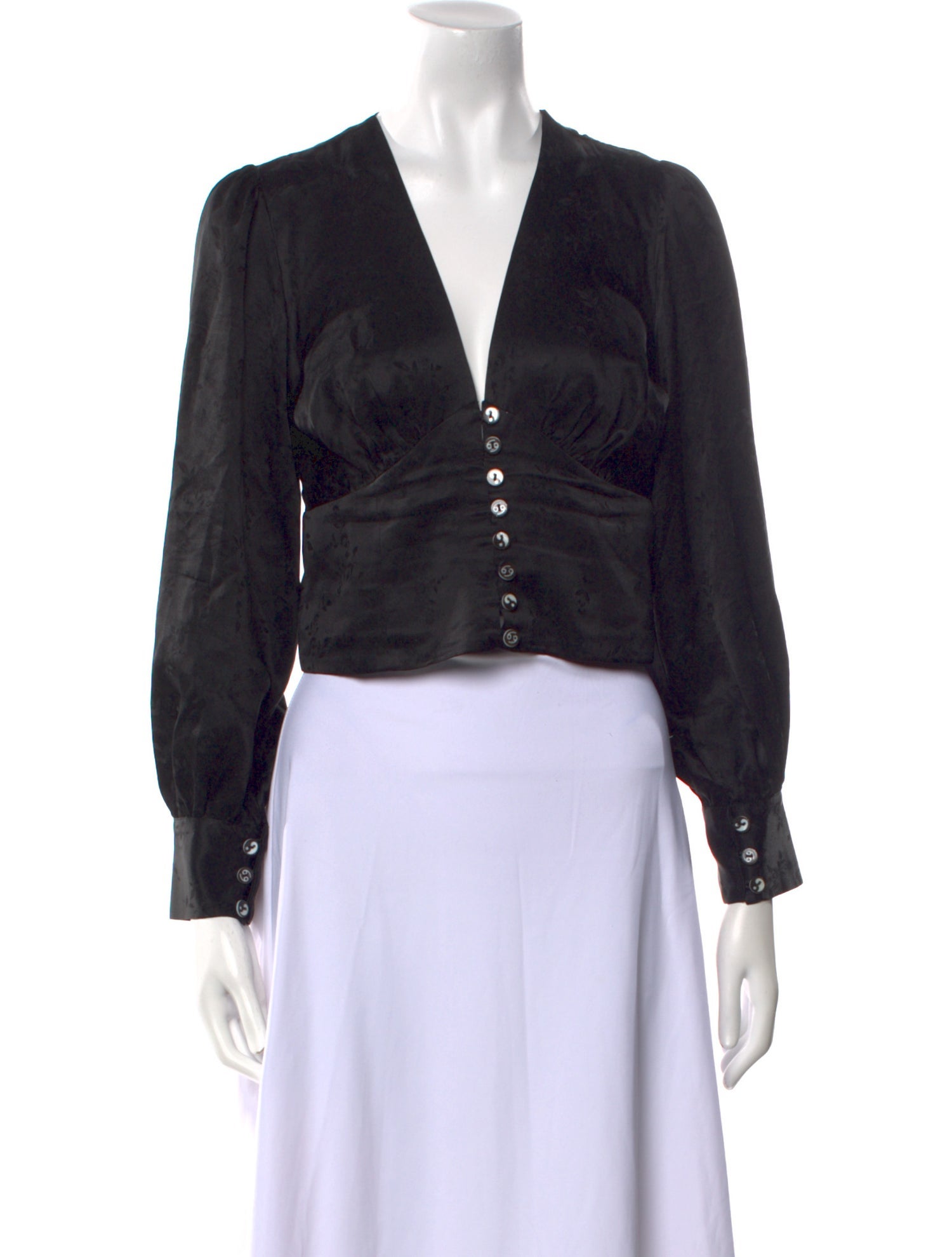 Réalisation Par Silk V-Neck Crop Top