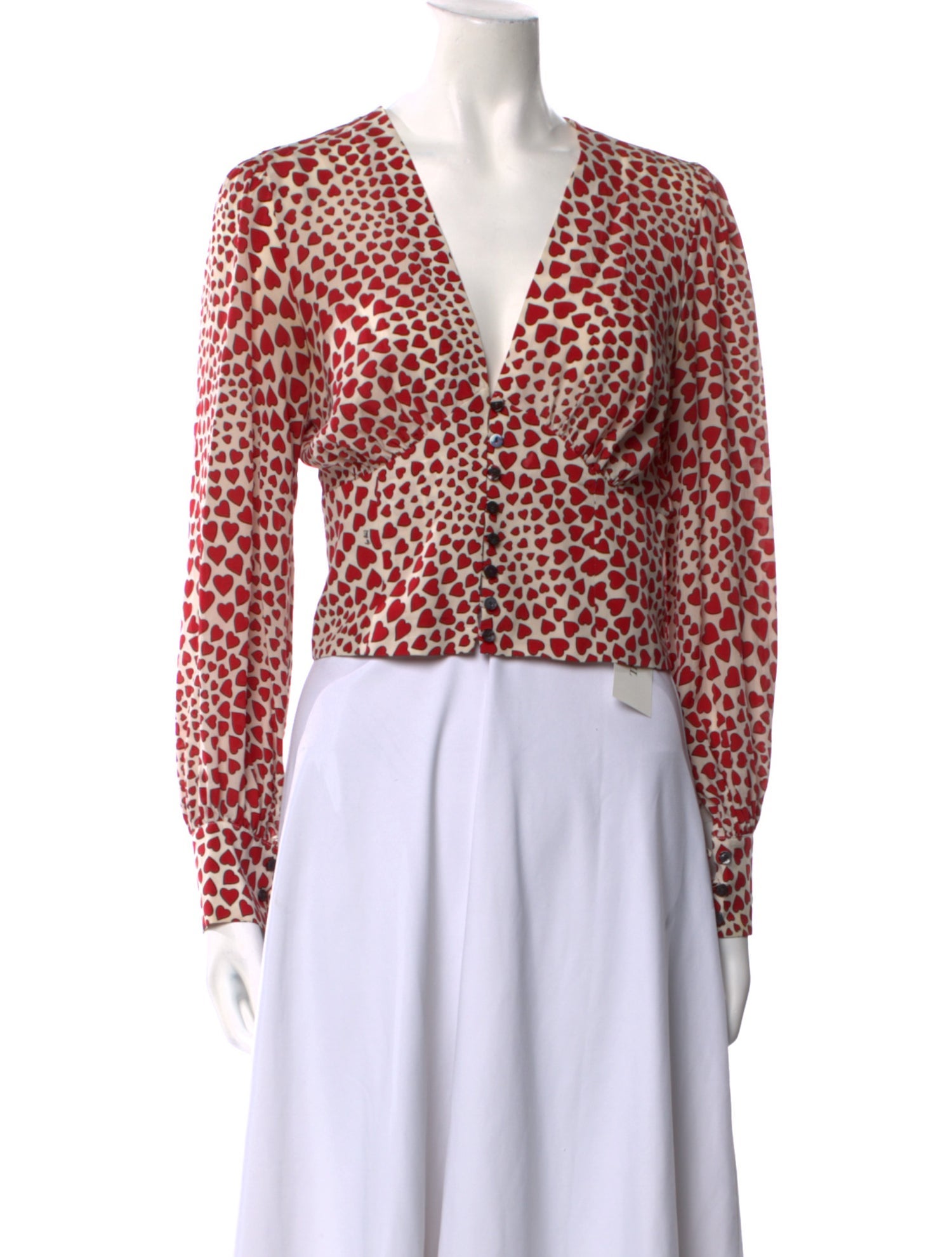 Réalisation Par Silk Printed Crop Top