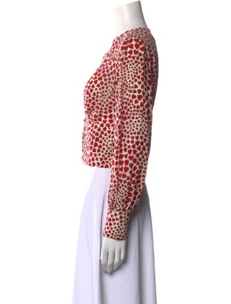 Réalisation Par Silk Printed Crop Top