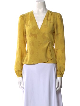 Réalisation Par Silk V-Neck Blouse