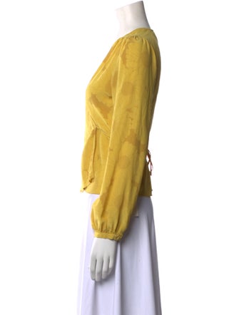 Réalisation Par Silk V-Neck Blouse