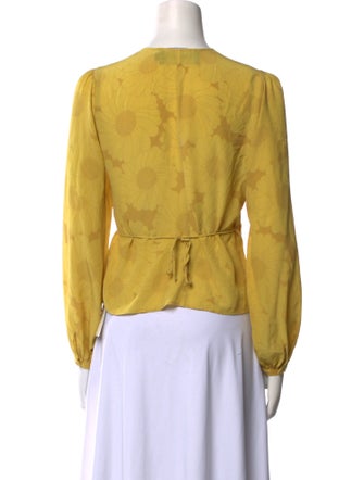 Réalisation Par Silk V-Neck Blouse