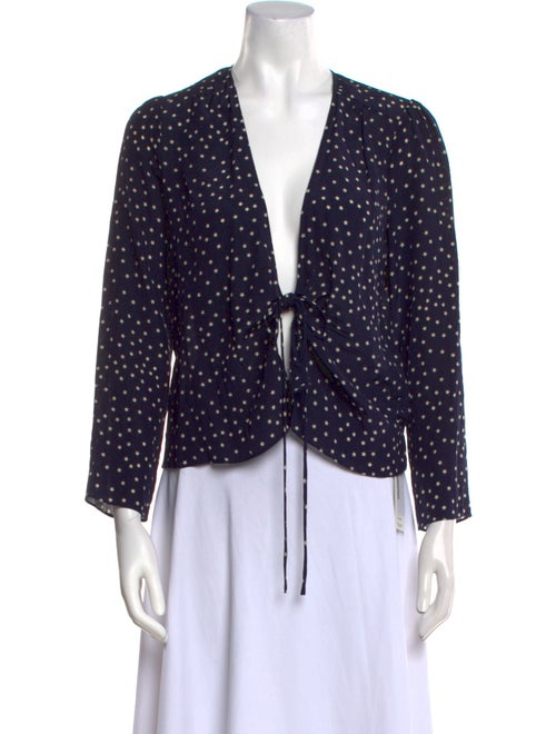 Réalisation Par Silk Printed Blouse