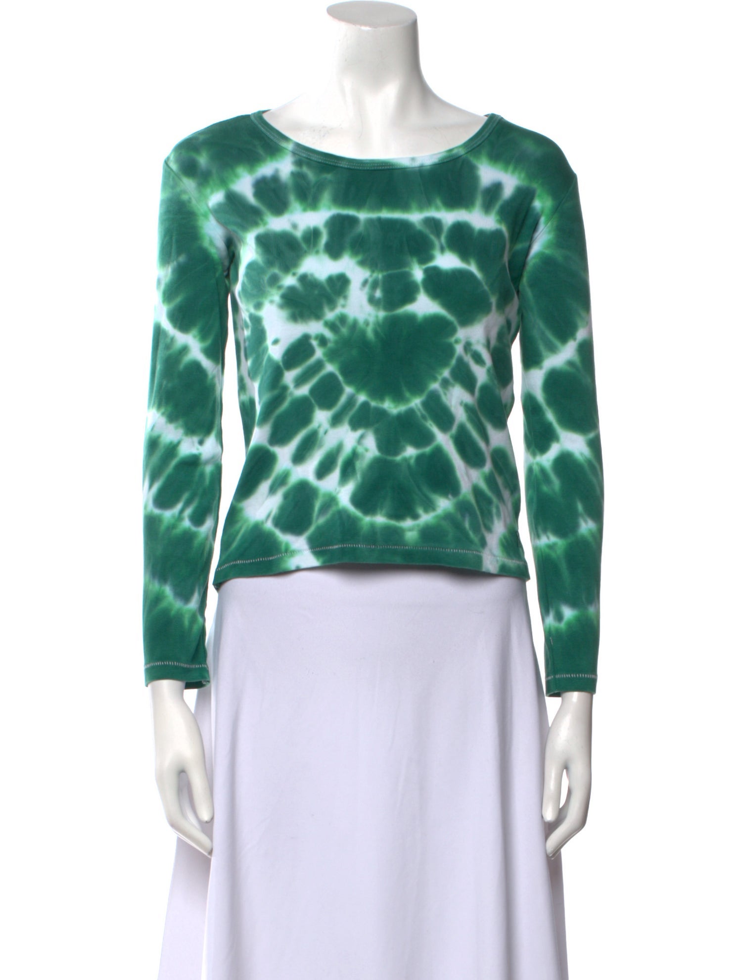 Réalisation Par Tie-Dye Print Scoop Neck Crop Top