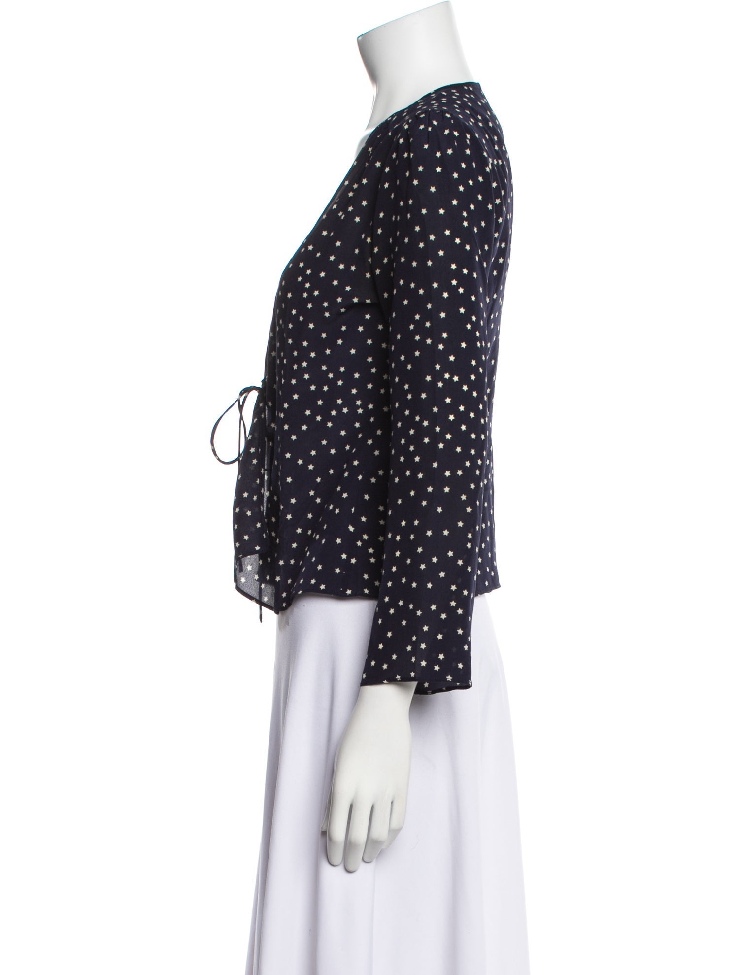 Réalisation Par Silk Polka Dot Print Crop Top