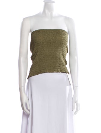 Réalisation Par Silk Strapless Crop Top