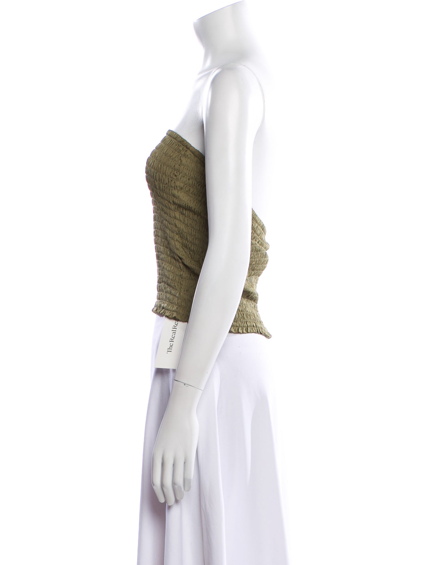 Réalisation Par Silk Strapless Crop Top