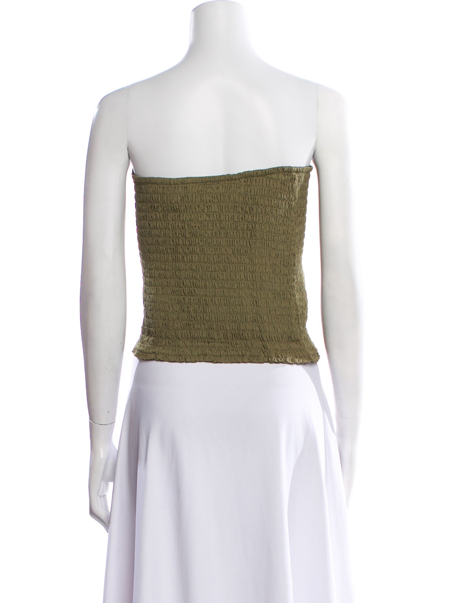 Réalisation Par Silk Strapless Crop Top