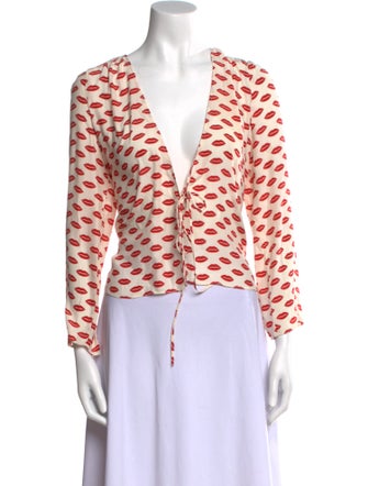 Réalisation Par Silk Printed Crop Top