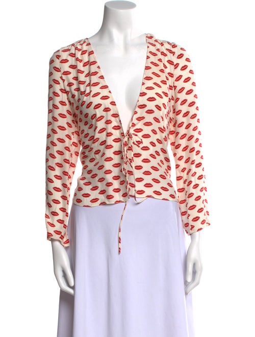 Réalisation Par Silk Printed Crop Top