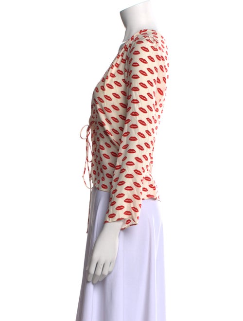 Réalisation Par Silk Printed Crop Top