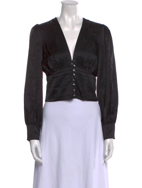 Réalisation Par Silk V-Neck Crop Top