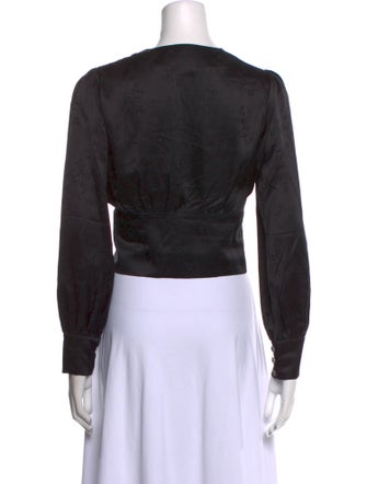 Réalisation Par Silk V-Neck Crop Top