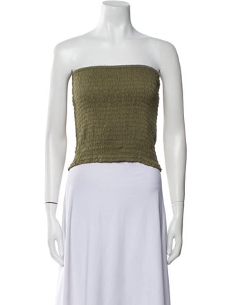 Réalisation Par Silk Strapless Crop Top