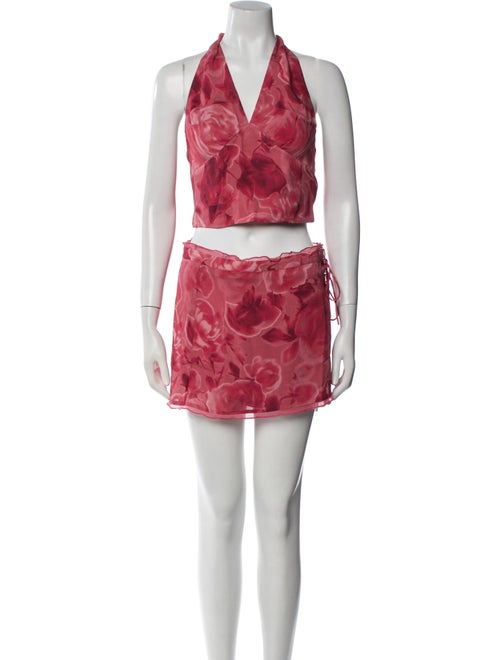 Réalisation Par Silk Floral Print Skirt Set