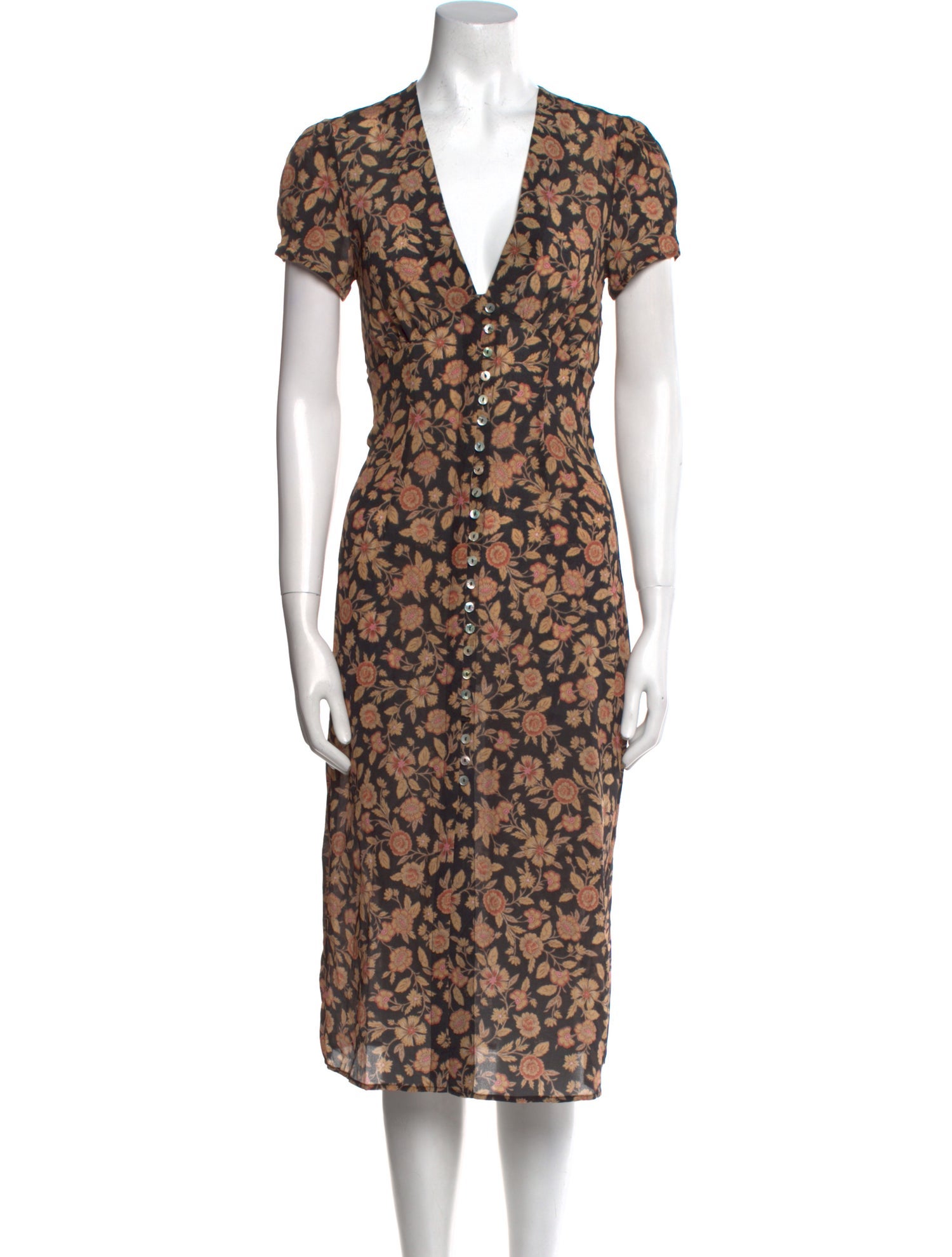 Réalisation Par Silk Midi Length Dress