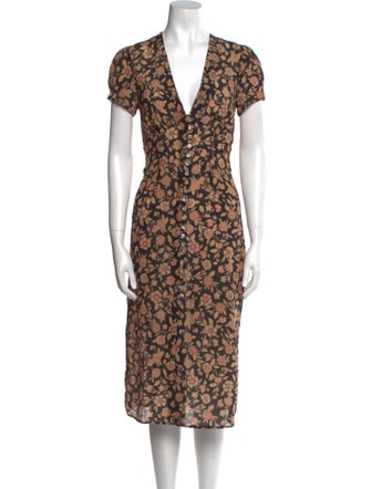 Réalisation Par Silk Midi Length Dress