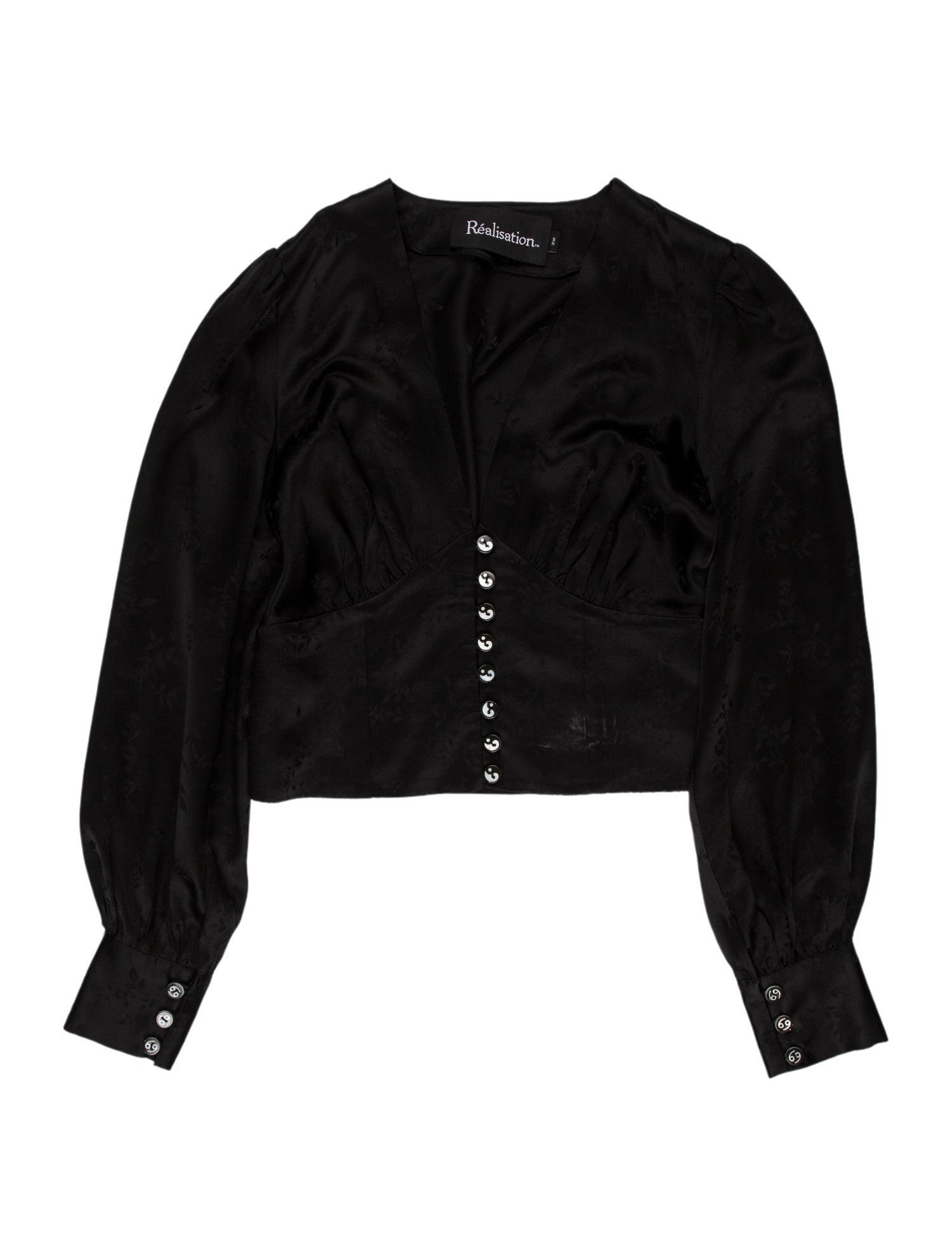 Réalisation Par Silk Strapless Crop Top