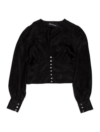 Réalisation Par Silk Strapless Crop Top