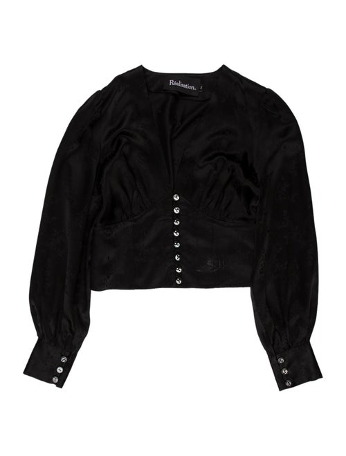 Réalisation Par Silk Strapless Crop Top