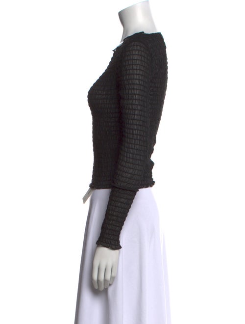 Réalisation Par Silk Bateau Neckline Crop Top