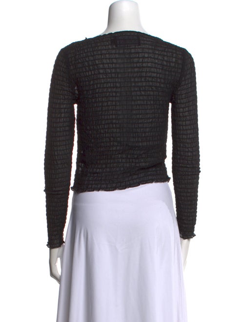 Réalisation Par Silk Bateau Neckline Crop Top