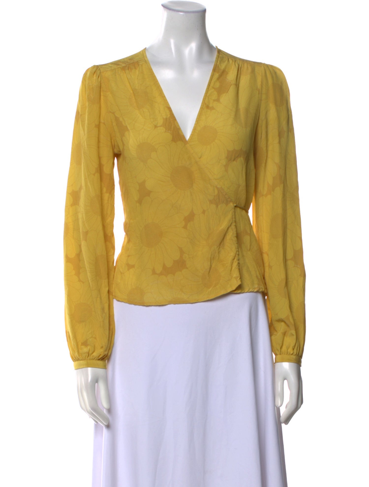 Réalisation Par Silk V-Neck Blouse