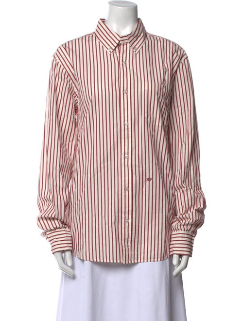 Réalisation Par Striped Long Sleeve Button-Up Top