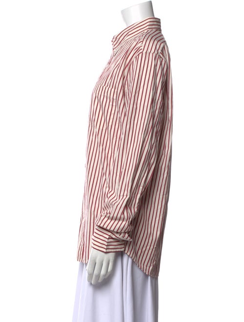 Réalisation Par Striped Long Sleeve Button-Up Top